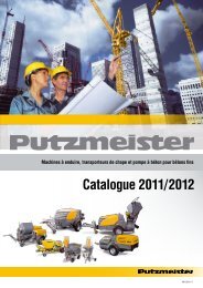 Catalogue 2011/2012 - Putzmeister MÃ¶rtelmaschinen