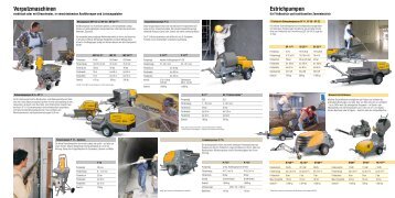 Verputzmaschinen Estrichpumpen - Putzmeister MÃ¶rtelmaschinen