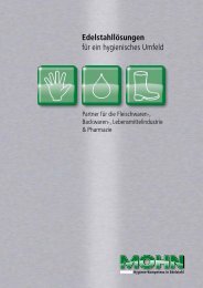 Edelstahllösungen für ein hygienisches Umfeld - Mohn GmbH