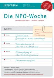 Die NPO-Woche - bei Dr. Mohren & Partner