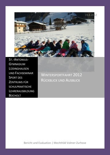 Wintersportfahrt 2012 Rückblick und Ausblick - St. Antonius ...