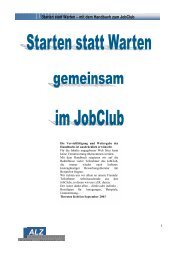 mit dem Handbuch zum JobClub - Arbeitslosenzentrum Krefeld