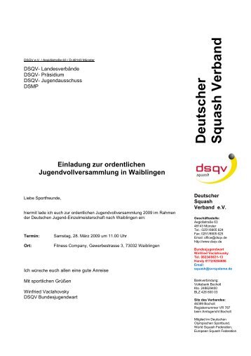 DSQV - Deutscher Squash Verband