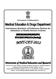 MHT-CET 2012 Preference Booklet - Directorate of Medical ...