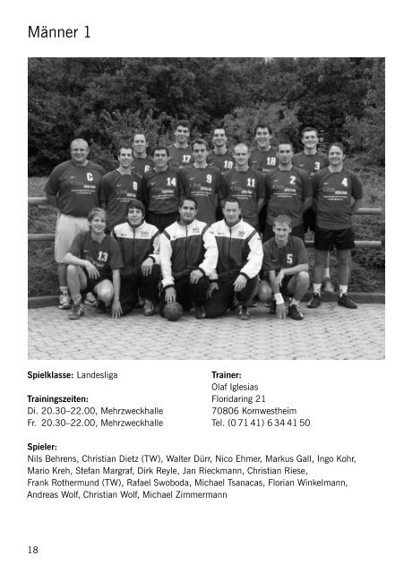 SKV Eglosheim, Handball, Saisonzeitschrift 2005/2006 - bei der SG ...