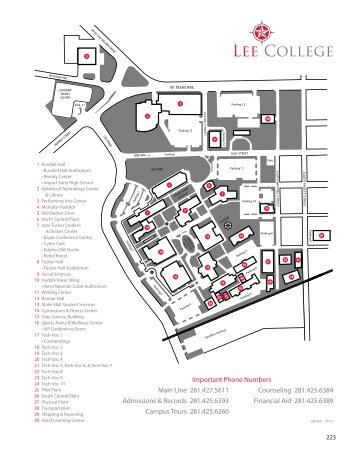 Campus Map and Service Area - Lee College