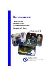 Kursprogramm - Lebenshilfe Unterer Niederrhein e.V.