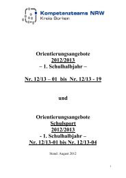 Orientierungsangebote - Lehrerfortbildung NRW