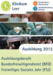 Ausbildung 2012 - Klinikum Leer