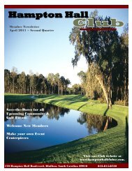 Member Newsletter - Hampton Hall Club