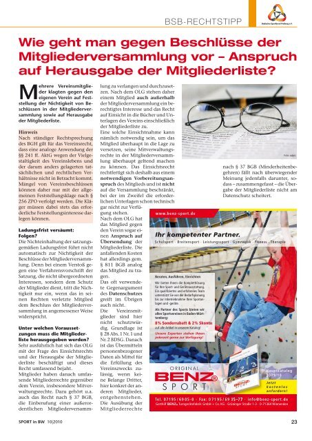 das Magazin des Sports in Baden-Württemberg - Badischer ...
