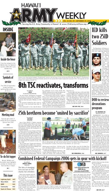 8th TSC reactivates, transforms - U.S. Army Garrison-Hawaii