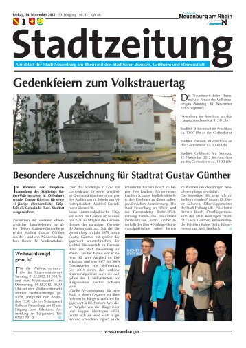 Stadtzeitung KW 46 - Stadt Neuenburg am Rhein