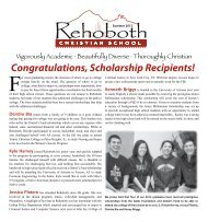 Summer 2012 Newsletter - Rehoboth Christian School