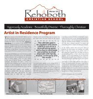 Winter 2011 Newsletter - Rehoboth Christian School