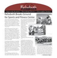 Rehoboth Breaks Ground for Sports and Fitness Center