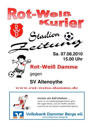 2010.08.07 RW-Kurier Ausgabe 1 - Rot Weiss Damme