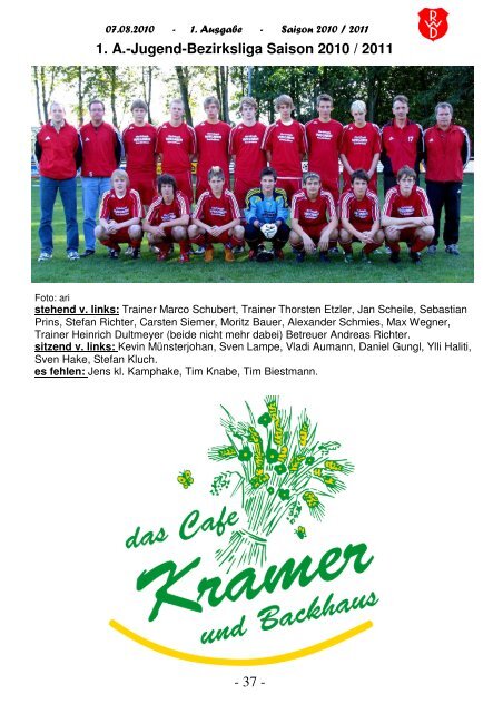 2010.08.07 RW-Kurier Ausgabe 1 - Rot Weiss Damme