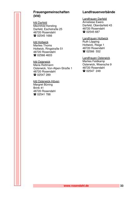 Muster Flyer A-Z kopie - in der Gemeinde Rosendahl