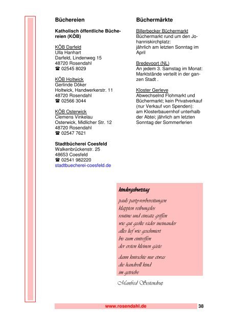 Muster Flyer A-Z kopie - in der Gemeinde Rosendahl