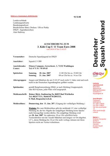 Ausschreibung Kids Cup (PDF-Datei) - DSQV - Deutscher Squash ...