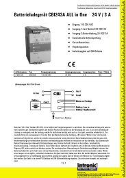 Batterieladegerät CBI243A ALL in One 24 V / 3 A - Intronic AG