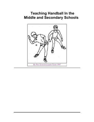 Teaching Handball In the Middle and Secondary Schools