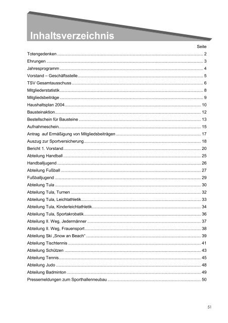 Jahresbericht 2003 - TSV Hüttlingen 1892 eV