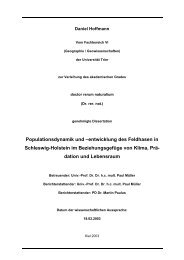 entwicklung des Feldhasen in Schleswig-Holstein - ub-dok: der ...