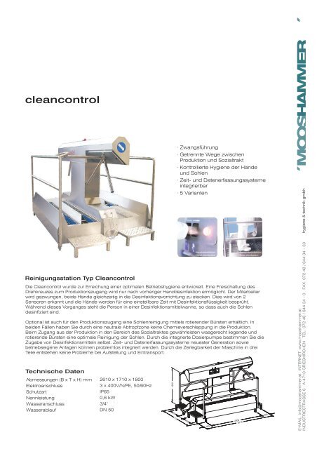 cleancontrol - 'MOOSHAMMER' hygiene & technik gmbh