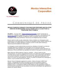 Lire le communiqué de presse -  Monaco Telecom