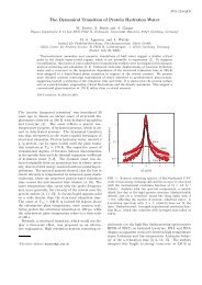 The Dynamical Transition of Protein Hydration Water - E13 - TUM