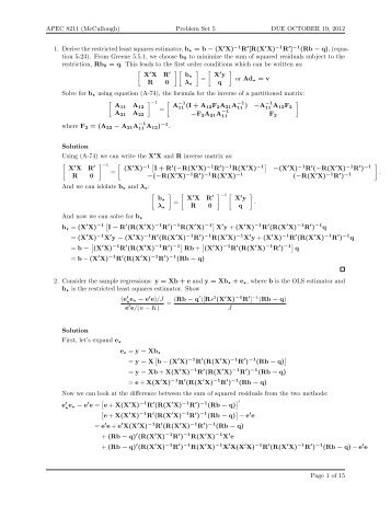 Answer Key Problem Set 5