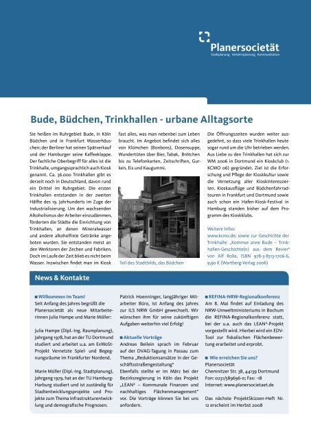 Heft 11 (2008): Qualität in der Stadtplanung - Planersocietät