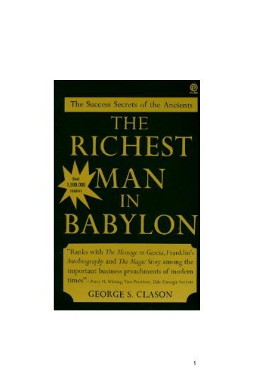 The Richest Man In Babylon – George S Clason