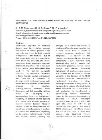 ASSESMENT OF ELECTROSPUN NANOFIBER PROPERTIES IN ...