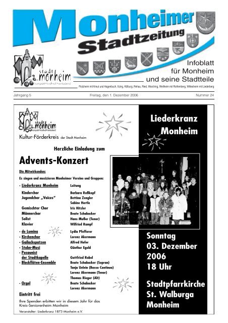 Stadtzeitung Monheim_2006-12-01.pdf - Stadt Monheim