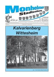 Kalvarienberg Wittesheim - Stadt Monheim