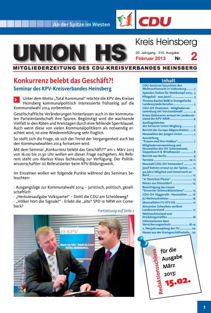 Februar 2013 - CDU Kreisverband Heinsberg