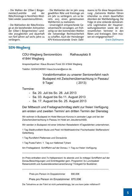 Februar 2013 - CDU Kreisverband Heinsberg