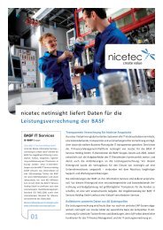 nicetec netinsight liefert Daten für die Leistungsverrechnung der BASF