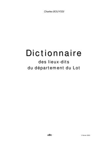 Dictionnaire - GENEA24.com