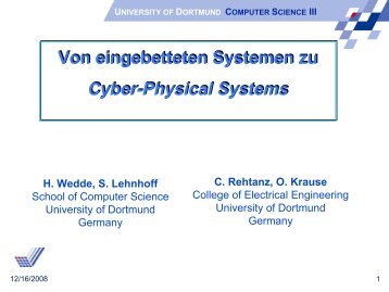 Von eingebetteten Systemen zu Cyber-Physical Systems