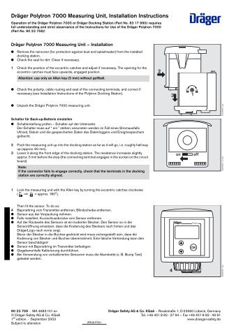 Dräger Polytron 7000 Measuring Unit, Installation Instructions