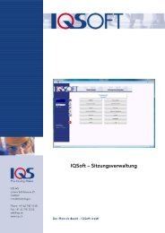 IQSoft – Sitzungsverwaltung - IQS AG