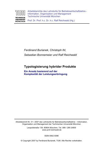 Typologisierung hybrider Produkte - Serv.Biz