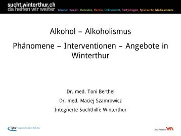 Alkohol - Integrierte Psychiatrie Winterthur - Kanton Zürich
