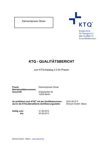 KTQ - QUALITÄTSBERICHT