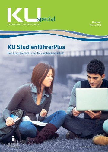 KU special Studienführer 2013 - KU Gesundheitsmanagement