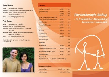 Flyer als pdf laden - Physiotherapie Biskup